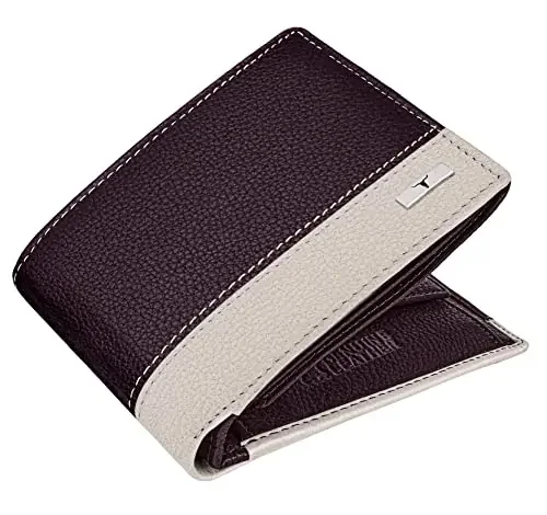 Urban Forest Seattle Dual Colour Leather Wallet for Men, Brown/Sand, Casual