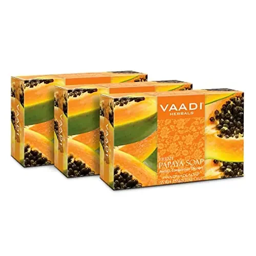 Vaadi Herbals Fresh Papaya Soap 75g (Pack of 3)