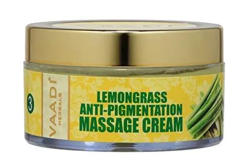 Vaadi Herbals Massage Cream – All Natural Herbal Cream – 50 Grams – (Lemongrass Anti Pigmentation Massage Cream)