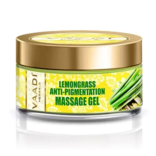 Vaadi Herbals Massage Gel – All Natural Herbal Gel – 50 Grams – (Lemongrass Anti-Pigmentation Massage Gel)