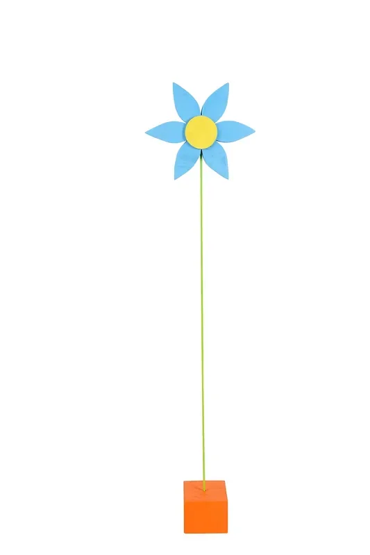 VARANASI WOODEN TOYS – Flowers Standee – Room Dcor-95 cm x 18.5 cm x 8.5 cm – Blue