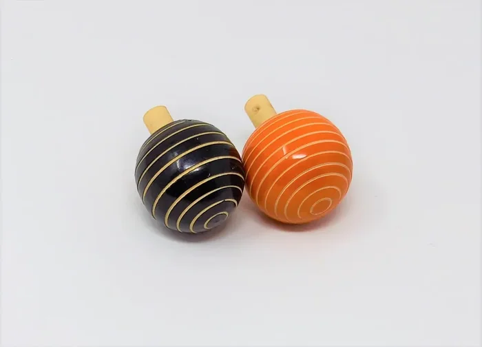 VARANASI WOODEN TOYS Box Wooden Mushroom Magic Tops Toy for Kids Children Set of 2