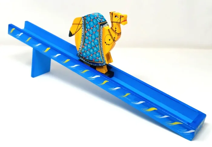 VARANASI WOODEN TOYS Camel Slider Toy Set (Available in Assorted Colours)