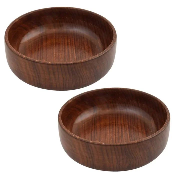 VARANASI WOODEN TOYS Wooden Decorative Bowl Wood Handmade Single Piece Square Platter (Dimension – Length – 6 Width – 6 Height – 2 Inch Weight – 300 Grams.)(Set of 2) No Joints