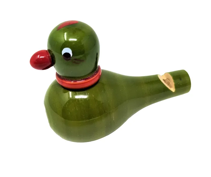 VARANASI WOODEN TOYS Wooden Whistle Handcrafted Sound Toy Discover Sounds Develops Sensory Skills for Kids Toddlers Children (Potloo Parrot)