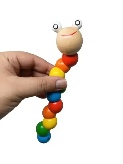 VARANASI WOODEN TOYS Wooden Zig Zag Caterpillar