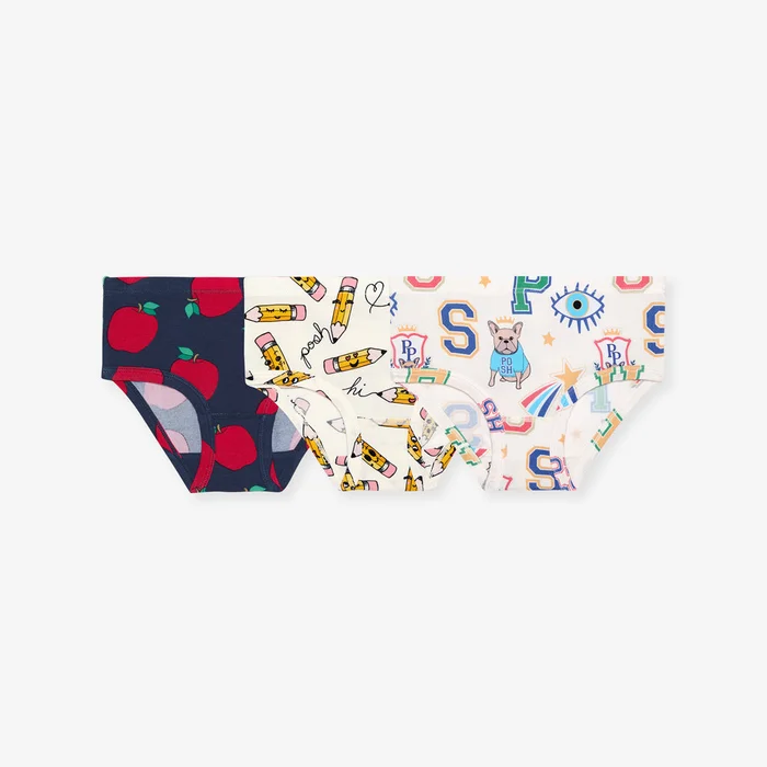 Varsity Multi Girls Toddler Briefs Set | Brooke