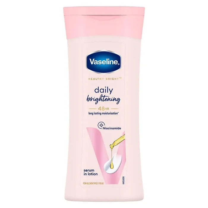 Vaseline Healthy Bright Daily Brightening Body Lotion, For Healthy & Glowing Skin 90ml