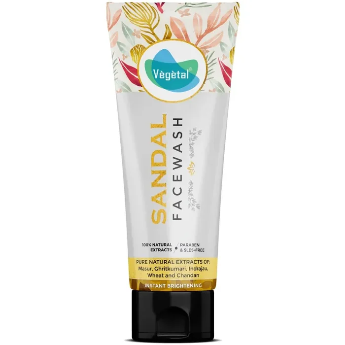 Vegetal Fairness Face Wash for All Skin Type with Sandal Wood Extract – 100g.