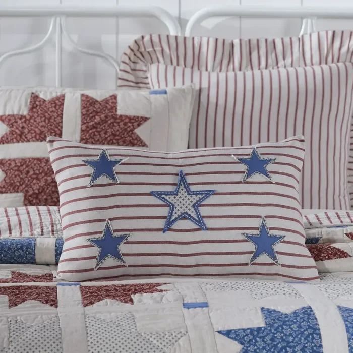 VHC Brands Celebration Star Applique Pillow