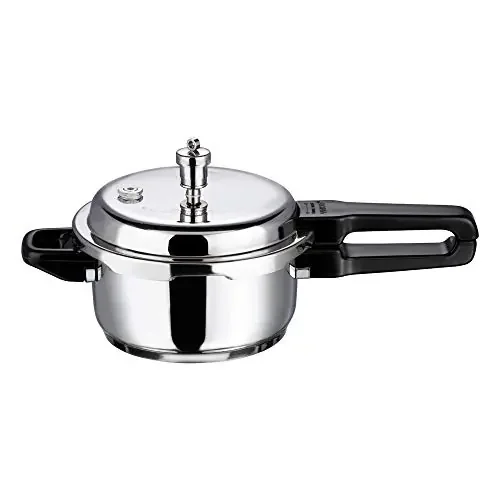 Vinod V-2L Stainless Steel Sandwich Bottom Pressure Cooker 2-LiterSilverMedium