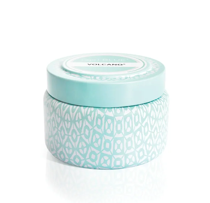 Volcano Aqua Printed Travel Tin – Capri Blue