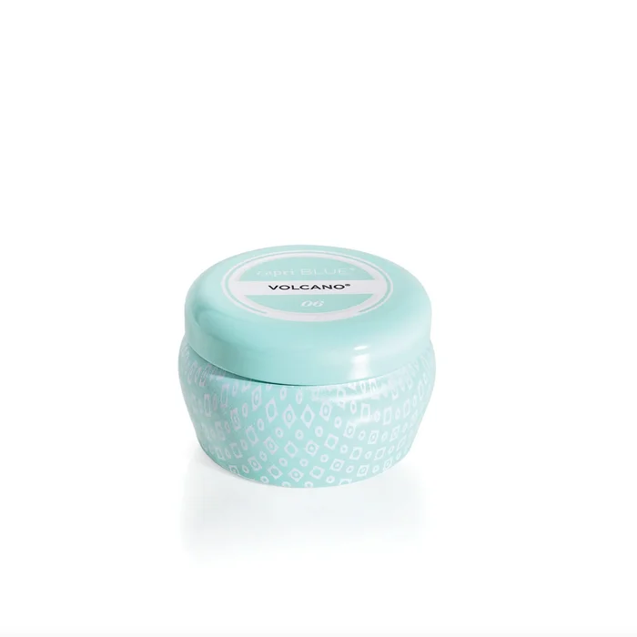 Volcano Mini Tin Candle – Aqua