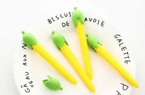 VR Creatives Corn Erasers Non-Toxic Eraser B?Day Return Gift Party Idea for Kids Birthday Style Eraser Set Stationery for Kids Pack of 4 PC