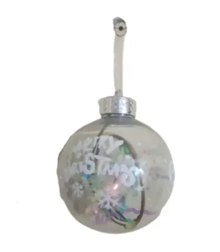 VR Creatives Festive Creations Golden Merry Christmas Decorative Led Bulb Ball Christmas X-Mass Tree Decoration Balls Hangings Ornaments Christmas Tree Decorations for Home