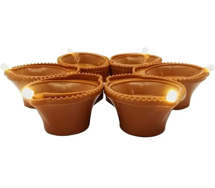VRTC Water Sensor Led Diyas Candle with Water Sensing Technology E-Diya Warm Orange Ambient Lights Led Candle Diyas for Home, Diwali, Festivals Decoration (6)