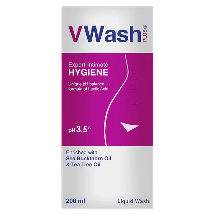 VWash Plus Expert Intimate Hygiene 200ml Hygiene Wash for Women Vaginal Wash Prevents Itching Irritation & Dryness Suitable For All Skin Types