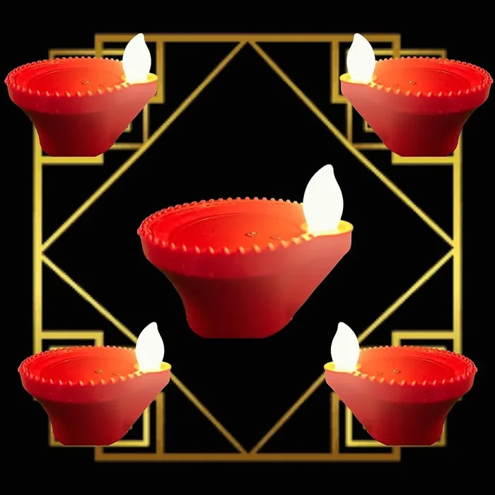 Water Sensor LED Diya Water Diyas for Diwali Festival Pack of 6