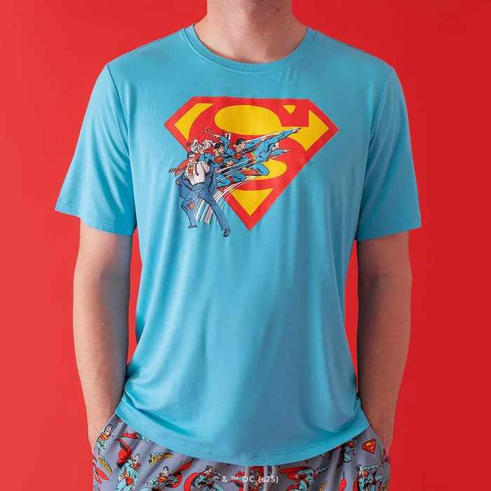 WB Gray Short Sleeve Men’s Shirt | Comic Superman