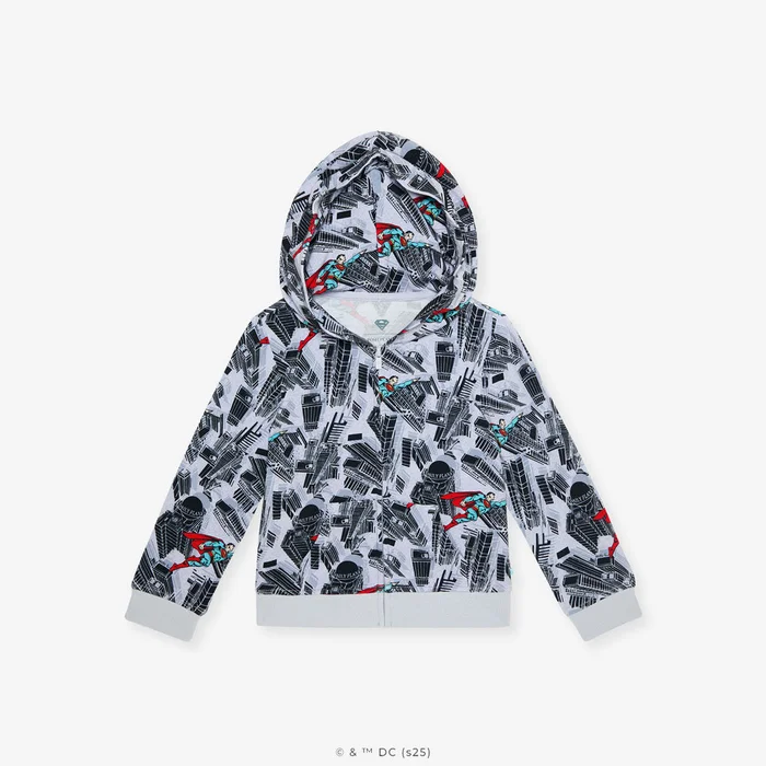 WB Gray Toddler Hooded Jacket | WB Superman Metropolis