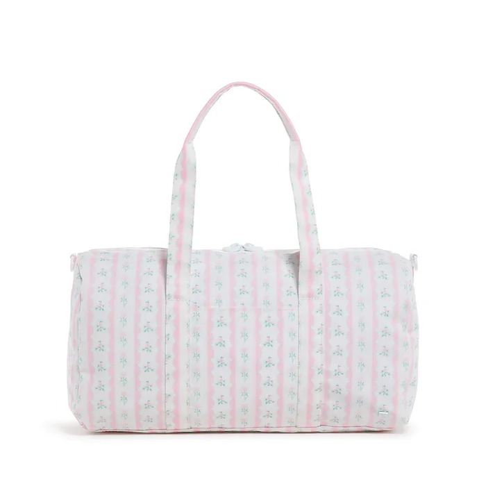 Weekender Duffel Bag- Ribbon Floral Pink