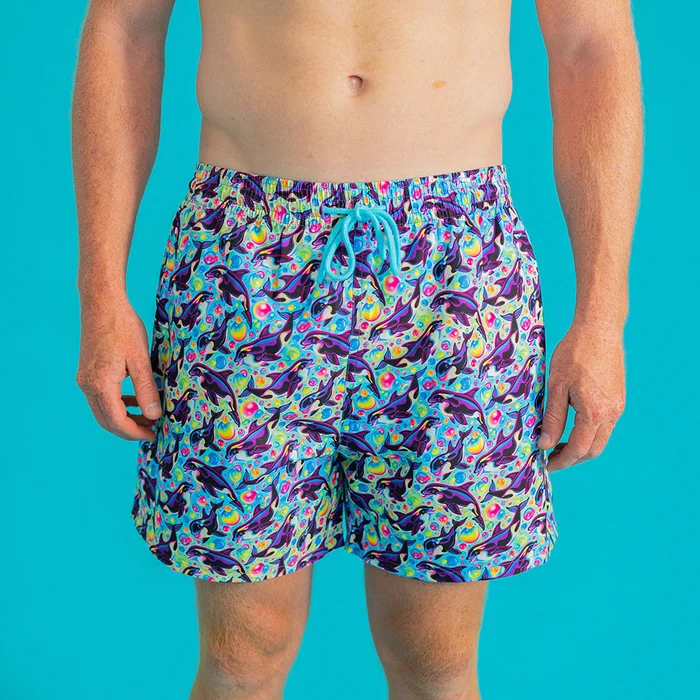 Whale Blue Men’s Swim Trunks | Lisa Frank® Max Splash