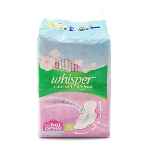 Whisper Ultra Soft Sanitary Pads – 50 Count (Extra Large) (Pack of 1)