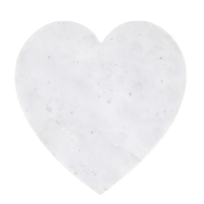 White Marble Heart Board