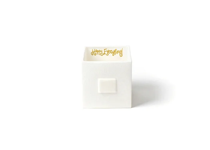 White Small Dot Nesting Cube Medium