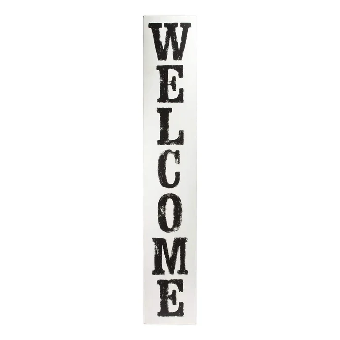 Whitewashed Welcome Board