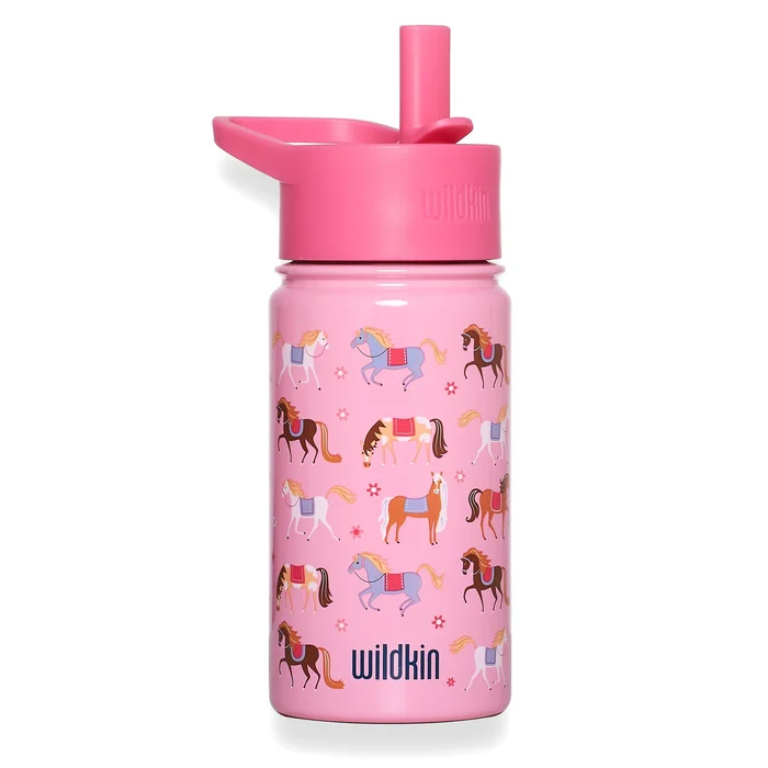 Wildkin Horses 14 oz Steel Water Bottle