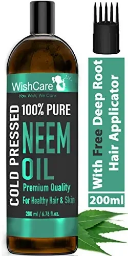 Wishcare Cold Pressed Neem Oil – 200 Ml – 100% Pure Wild Crafted – For Skin & Hair