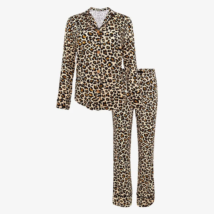 Womens Pajamas | Long Sleeve Loungewear | Lana Leopard Tan