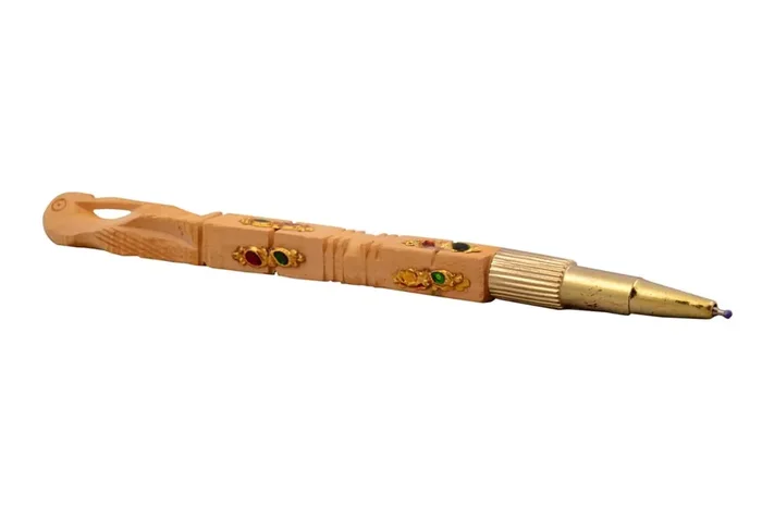 WOOD CRAFTS OF RAJASTHAN Rajasthani Handicraft Vintage Blue Ball Pen Home & Office Parsonal Use Desk Organizer Ideol Gift Gift for Teacher‘s Day Children Day Ideol for Kids Boys & Girls