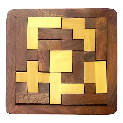 Wood Jigsaw Puzzle – Wooden Toys for Kids – Travel Games for Families – Unique Gifts for Children
