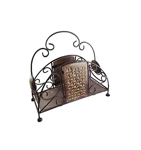 Wooden & Iron Magazine Stand/Holder