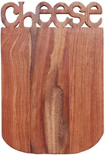 Wooden Chopping Board for Kitchen Cheese Design Safe Wood Vegetable Cutting Board 12X8 Inches