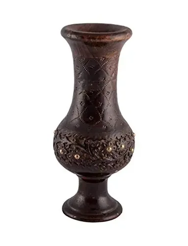 Wooden Flower Vase for Home Decoration