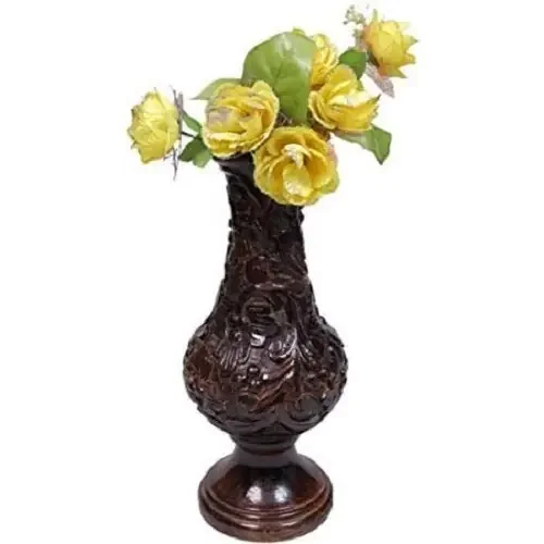 Wooden Flower Vase for Home Decoration