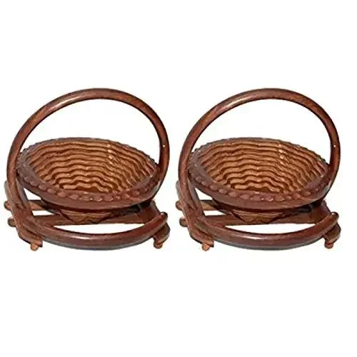 Wooden Fruit & Vegetable Basket Pack of 2