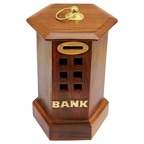 Wooden Money Bank – Coin Saving Box – Piggy Bank – Gifts for Kids Girls Boys & Adultsoins and Money for Kids and Adult