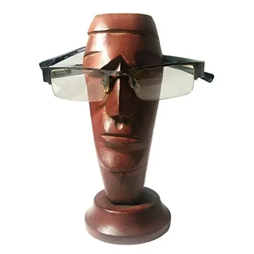 Wooden Nose Shaped Spectacle Specs Eyeglass Holder Stand Height – 7 Inch