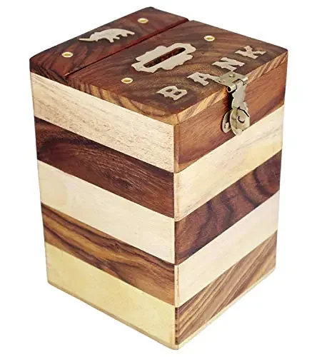 Wooden Piggy Bank – Money Bank – Coin Box – Money Box – Gift Items for Kids