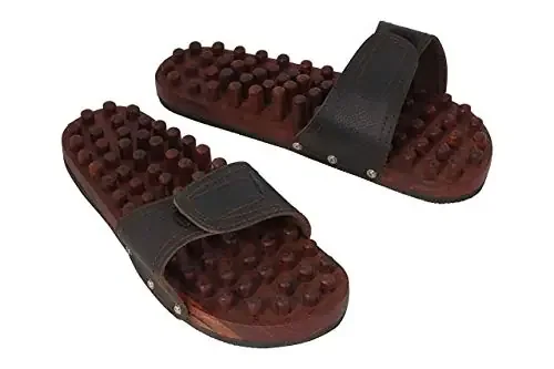 Wooden Relaxing Acupressure Massager Slippers/Chappals For Good Health