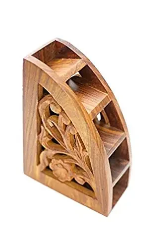 Wooden Remote Control Storage Holder Stand Organizer Rack