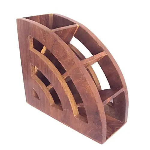 Wooden Remote Control Storage Holder Stand Organizer Rack