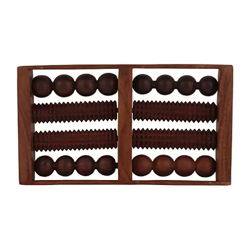 Wooden Roller Foot Massager for Body Stress Acupressure Feet Care Sheesham Wood