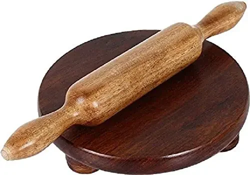 Wooden Rolling Pin & Board (Chakla Belan)