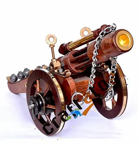 Wooden Showpiece Cannon Size – 12x7x8 Inches