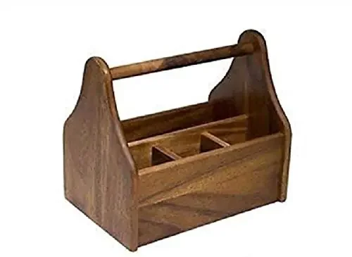 Wooden Spoon Stand/Cutlery Holder Brown